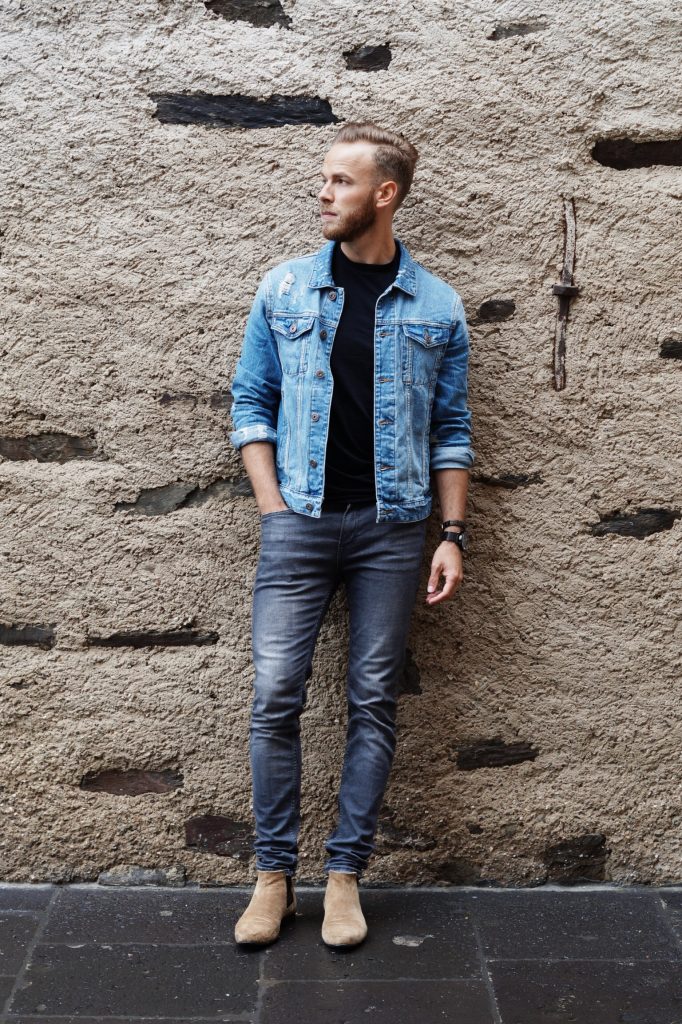 Outfit Jeansjacke richtig kombinieren Jeans Jacke Denim Jacket Blog Blogger Fashionblogger Fashion Mode Herren Männer