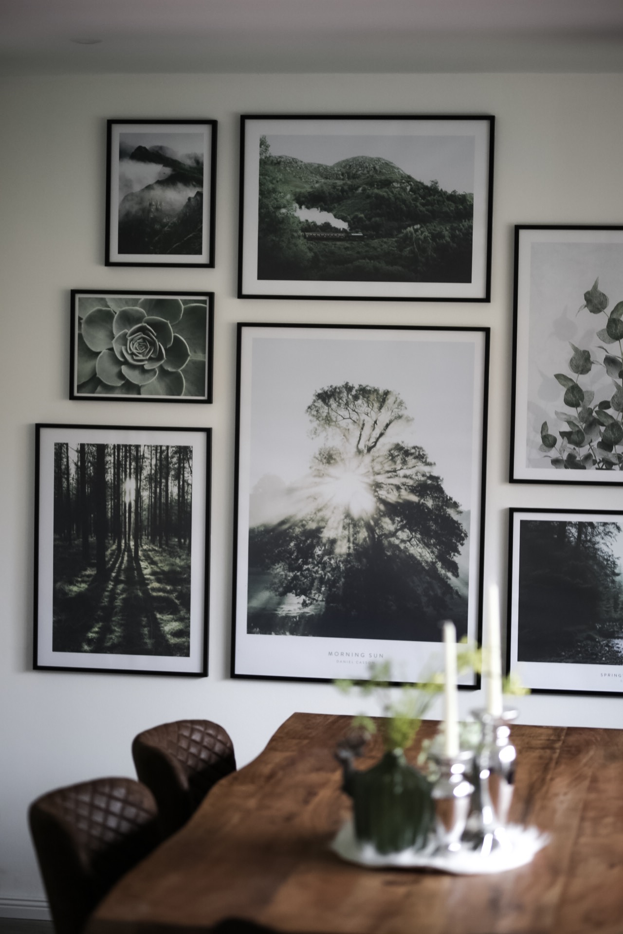 INTERIOR - Esszimmer Bilderwand mit Naturpostern by Poster Store